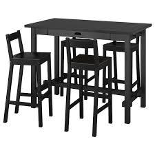 A great choice for smaller spaces, our bar tables are functional, versatile, and look great. Nordviken Nordviken Bar Table And 4 Bar Stools Black Black Ikea