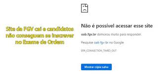 Oab/fgv 2 fase 2011.2 direito administrativo professora luclia sanches. Site Da Fgv Cai E Candidatos Nao Conseguem Se Inscrever No Exame De Ordem Blog Exame De Ordem Mauricio Gieseler