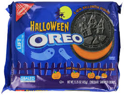 Cut a dark green candy melt to form the stem and carefully press into the middle of the oreo at the top. Oreo Halloween Cookies Chocolate Sandwich Treats 5 Shapes 15 35 Oz Pack Of 2 Buy Online In Botswana At Botswana Desertcart Com Productid 7149289