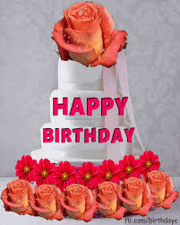 Nice birthday cake with brilliant red roses will show her your love at her birthday. Happy Birthday Cake Roses Gif Happy Birthday Cakes Happy Birthday Wishes Cake Birthday Cake Roses