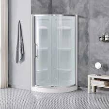 Noma 32 Round Corner Shower By Ove Corner Shower Tempered Glass Shower Doors Glass Shower Doors