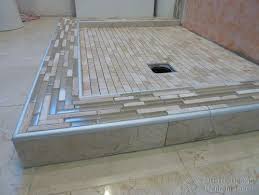 Love This Shower Pan For Our Master Shower Modern Bathroom By 3d Tile Design Bertram Tasch Bathroom Shower Design Shower Curb Tile Edge Trim