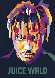 Juice Wrld 7 Pop Art Poster Print Metal Posters Displate Pop Art Posters Poster Prints Metal Posters
