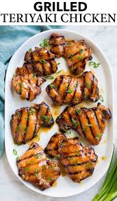 Marinated Grilled Teriyaki Chicken Rich And Tender Chicken Thighs Are Soaked In A Savory Sweet A Grilled Teriyaki Chicken Teriyaki Teriyaki Chicken Marinade
