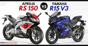 aprilia rs 150 vs yamaha r15 v3 detailed comparison aprilia yamaha yamaha fz 150