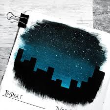 5 Ways To Bring The Night Sky Into Your Bullet Journal Night Sky Painting Sky Painting Watercolor Night Sky
