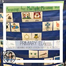 Multiple Meaning Words Primary Kindergarten Literacy