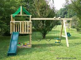Free Plans For Kids Wooden Playset Eric Built A Version Of This For The Boys Very Fun The Boys Love It Playset Outdoor Swing Set Diy Playset Plans