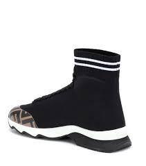 Fendi Synthetic Sock Sneakers In Black Lyst