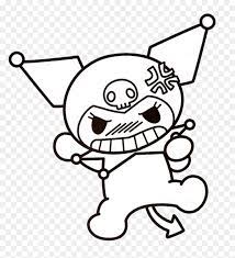 Download or print this amazing coloring page: Kuromi Sanrio Hellokitty Mymelody Angry Cute Kuromistic My Melody Coloring Book Hd Png Download Vhv