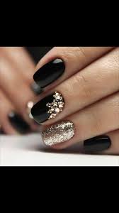 Black And Gold Nails New Years Nail Designs Gold Nails New Year S Nails