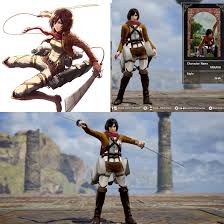 Enjoy a recreation of the famous anime game attack on titan (shingeki no kyojin)! Mikasa Ackermann Attack On Titan Shingeki No Kyojin Soulcaliburcreations