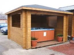 Find some amazing hot tub enclosure ideas here! Spa Enclosure All About Gazebos Gazebos Review Hot Tub Backyard Tub Enclosures Hot Tub Gazebo