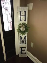 Large Vertical Home Sign With Wreath Etsy Farmhouse Decor Living Room Farmhouse Decor Diy Decor