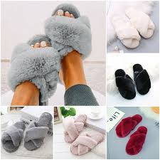 Womens Fur Fluffy Crossover Open Toe Ladies Cross Strap Slippers Non Slip Summer Ebay Shop online for women's slippers at amazon.ae. details about womens fur fluffy crossover open toe ladies cross strap slippers non slip summer