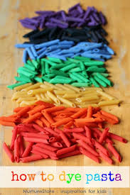How To Dye Pasta For A Rainbow Sensory Tub Nurturestore Sensory Tub Sensory Play Infant Activities