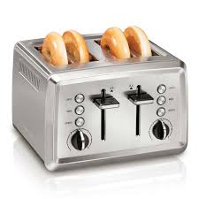Techwood 4 Slice Stainless Steel Toaster