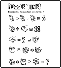 We believe that the language used in the worksheets and iq puzzles for kids should be easy and not take the focus. Free Math Puzzles Mashup Math