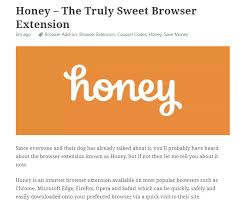 Honey The Truly Sweet Browser Extension Browser Browser Extensions Extensions