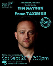 Rhythm & Tonic is so excited to launch our Winter Sandy Solo Sessions  kicking off this May with TIM WATSON From TAXIRIDE 🚖 Gather your group,  pick a date or come to