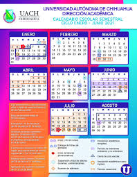 Echa un vistazo a este classico calendario imprimible. Calendario Semestral Enero Junio 2021 Posgrado Fcq Uach Facebook