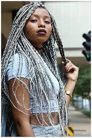 Black And Gray Braids Box Braids Afro Hair Hairstyle Black Girl Colorful Hair Gray Hair Black Womens Inspiration Women With Images Braids For Black Hair Hair Styles Natural Hair Styles