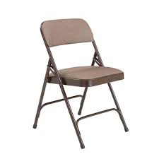 National Public Seating Brown Fabric Padded Seat Stackable Folding Chair Set Of 4 Folding Chair Chair Padded Folding Chairs