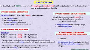 A compound sentence contains at least two independent clauses: Being Use Of Being As A Main Verb And A Helping Verb 5 Unique Sages