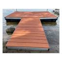 Patriot Docks Premium "T" Floating Dock w/ Brown Aluminum Decking ...