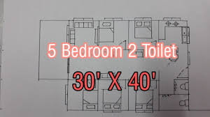 Pintu bilik tidur murah desainrumahid com. Lukis Pelan Rumah Banglo Setingkat 5 Bilik 2 Tandas 30 X 40 Youtube