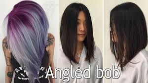 A short stacked a line bob shaved with the clippers haircut buzz video. Long Angled Bob Haircut Long Bob Haircuts For Women I Angled Haircuts Youtube