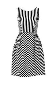 Harris Scarf Khoko Striped Fit And Flare Dress Black And White Roupas Femininas Feminino Roupas
