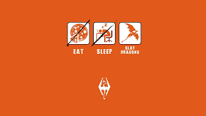 Minimalism Orange Background The Elder Scrolls V Skyrim Hd Wallpaper Wallpaperbetter We have a lot of different topics like we present you our collection of desktop wallpaper theme: