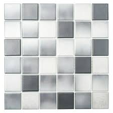 Sie möchten selbst fliesen verlegen? Mosaikfliese Quadrat Mix Cd 212 30 6 X 30 6 Cm Weiss Grau Matt Bauhaus