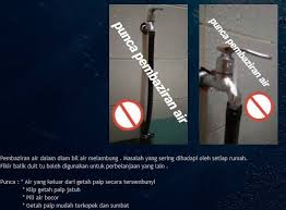 Jika amalan berikut diamalkan nescaya pembaziran air dapat dielakkan.ini sekaligus memupuk nilai yang begitu meluas kerana didapati berlaku di seluruh dunia.antara punca pencemaran air ialah Water Pipe Taps Tider Home Facebook