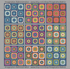Chinese floral mandala is a cross stitch pattern recreated from a museum piece. Modern Cross Stitch Pattern Granny Square Scandi Norwegian Scandinavian Geometric Modern Moderne Kruissteek Kruissteekpatroon Kruissteek Ontwerpen