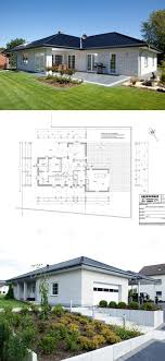 bungalow haus mit garage und walmdach architektur grundriss barrierefrei winkelbungalow haus dittme garage building plans building a house modern house plans