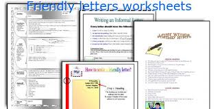 Sample of business letter and personal application letter formats in word file. Friendly Letters Worksheets