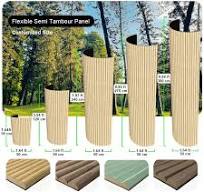 Akupanel Slat Wall Curved Wall Acoustic Panel Wood Veneer Wall Panels Half Round Wood Tambour Panel Wood
