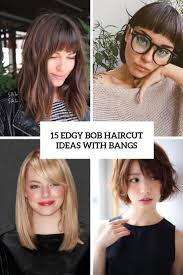 Embracing a beachy vibe with loose waves is more casual and girly; 15 Edgy Bob Haircut Ideas With Bangs Styleoholic