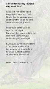 Read, review and discuss the holy thursday (innocence) poem by william blake on poetry.com. Ashbourne Methodist Church Photos A Poem For Maundy Thursday Holy Week 2020