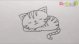 Download 392 cat down lying stock illustrations vectors clipart for free or amazingly low rates. Simple Sleeping Cat Drawing Youtube