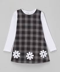 Black And White Plaid Toddler Dress Black White Plaid Jumper Top Infant Toddler Girls Toddler Girl Dresses Toddler Jumper Dress Little Girl Outfits