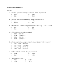 Format kertas matematik tambahan spm via unitmatsmkrmm.blogspot.com. Soalan Matematik Tahun 3