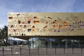 Maison Des Arts Saint Herblain 2010 Tetrarc Exterior Wall Design Wall Exterior Fasade Design