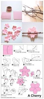 Cherry Blossom Origami Bricolage Et Loisirs Creatifs Origami Fleur Papier Diy