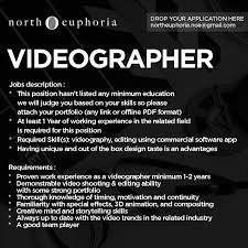 Lowongan Kerja Videographer Di North Euphoria Jakartakerja