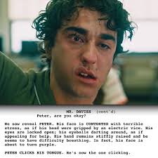 In an interview, Alex Wolff explains that he wanted to actually break his  own nose for the scene where his character slams his head into a desk.  Director Ari Aster respectfully declined