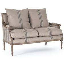 Blue Striped French Louis Settee French Furniture Sofa French Furniture Furniture