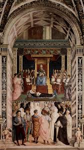 Santa caterina beve il sangue di cristo, quadro di francesco vanni. Siena Duomo Biblioteca Piccolomini Pinturicchio Affreschi Di Pio Ii 9 Pio Ii Canonizza Santa Caterina Da Siena